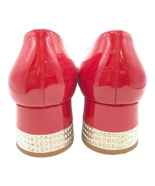 MIU MIU（ミュウミュウ）MIU MIU (ミュウミュウ) ビジューパンプス　5X328A レッド サイズ:35の古着・服飾アイテム