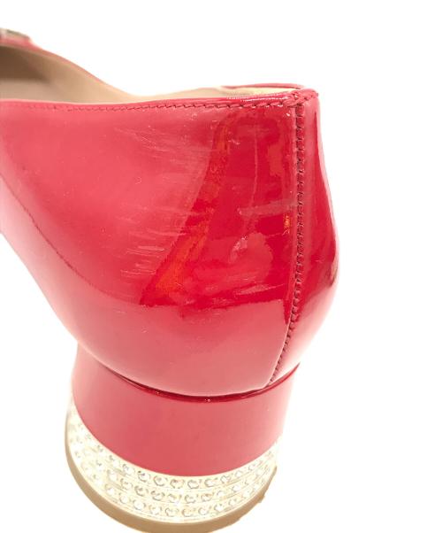 MIU MIU（ミュウミュウ）MIU MIU (ミュウミュウ) ビジューパンプス　5X328A レッド サイズ:35の古着・服飾アイテム