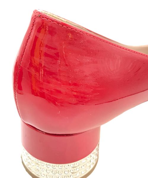MIU MIU（ミュウミュウ）MIU MIU (ミュウミュウ) ビジューパンプス　5X328A レッド サイズ:35の古着・服飾アイテム