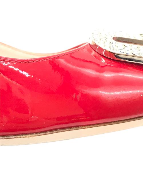 MIU MIU（ミュウミュウ）MIU MIU (ミュウミュウ) ビジューパンプス　5X328A レッド サイズ:35の古着・服飾アイテム
