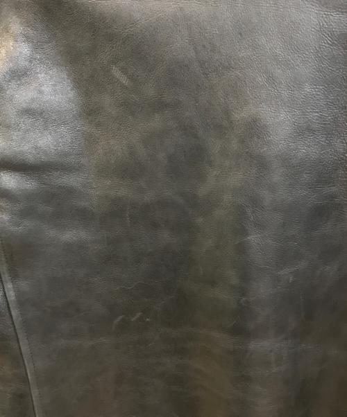 NO ID.（ノーアイディー）NO ID. (ノーアイディー) カウレザーVネックシングルライダースJKT　849030-681L ブラック サイズ:2の古着・服飾アイテム