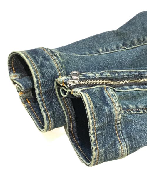 NO ID.（ノーアイディー）NO ID. (ノーアイディー) アルティメットストレッチデニムフーデッドBLZ　854777-673B インディゴ サイズ:2の古着・服飾アイテム