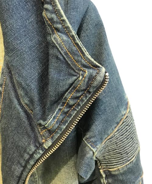 NO ID.（ノーアイディー）NO ID. (ノーアイディー) アルティメットストレッチデニムフーデッドBLZ　854777-673B インディゴ サイズ:2の古着・服飾アイテム