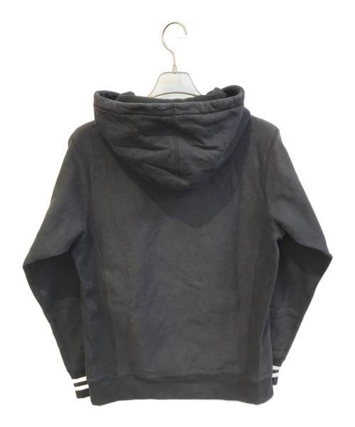 SUPREME（シュプリーム）Supreme (シュプリーム) Striped Cuff Hooded Sweatshirt ブラック サイズ:Mediumの古着・服飾アイテム