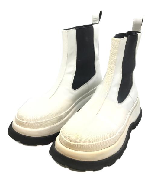 JIL SANDER（ジルサンダー）JIL SANDER (ジルサンダー) サイドゴアブーツ ホワイト サイズ:40の古着・服飾アイテム