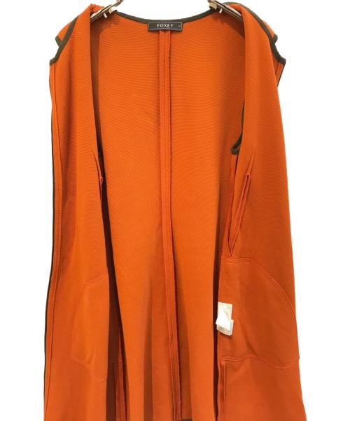 FOXEY（フォクシー）FOXEY (フォクシー) ジップアップワンピース　26315-ANMAZ35 オレンジ サイズ:42の古着・服飾アイテム