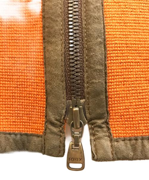 FOXEY（フォクシー）FOXEY (フォクシー) ジップアップワンピース　26315-ANMAZ35 オレンジ サイズ:42の古着・服飾アイテム