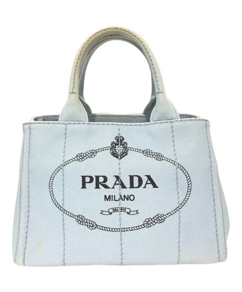 PRADA（プラダ）PRADA (プラダ) トートバッグ　1BG439　カナパ ブルーの古着・服飾アイテム