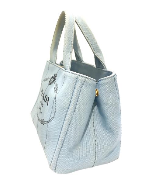 PRADA（プラダ）PRADA (プラダ) トートバッグ　1BG439　カナパ ブルーの古着・服飾アイテム