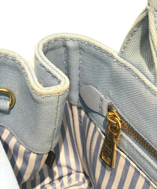 PRADA（プラダ）PRADA (プラダ) トートバッグ　1BG439　カナパ ブルーの古着・服飾アイテム