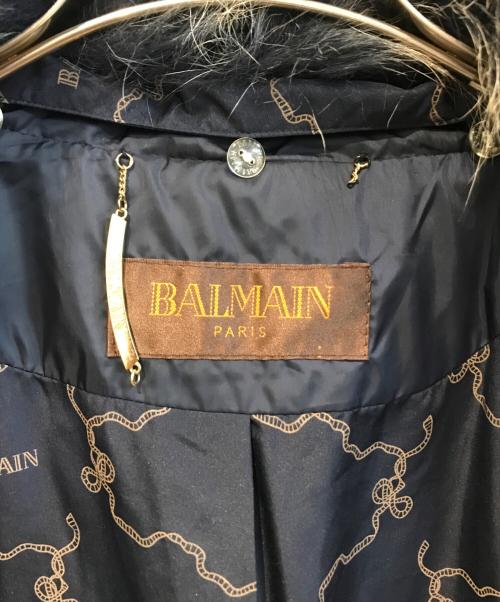 BALMAIN（バルマン）BALMAIN (バルマン) ブルーフォックスダウンコート　P130406D-100F ネイビー サイズ:LLの古着・服飾アイテム