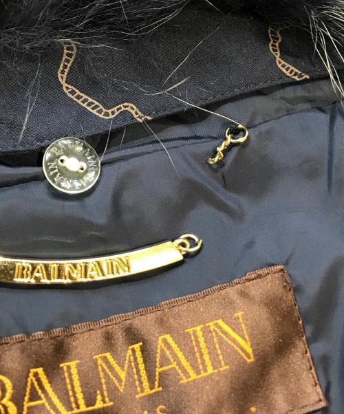 BALMAIN（バルマン）BALMAIN (バルマン) ブルーフォックスダウンコート　P130406D-100F ネイビー サイズ:LLの古着・服飾アイテム