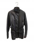 COACHコーチ）の古着「ラムレザーコート」｜ブラック