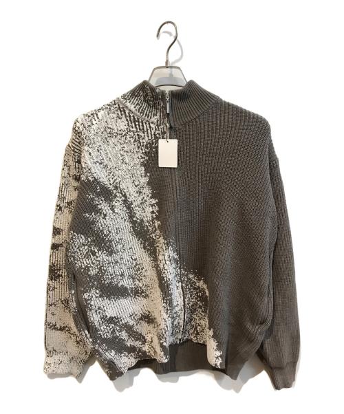 NO ID.（ノーアイディー）NO ID. (ノーアイディー) ラバープリントドライバーズニットCD グレー サイズ:ONE 未使用品の古着・服飾アイテム