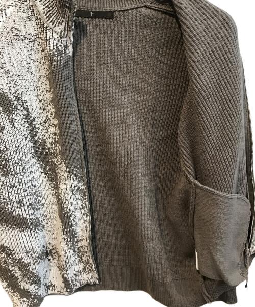 NO ID.（ノーアイディー）NO ID. (ノーアイディー) ラバープリントドライバーズニットCD グレー サイズ:ONE 未使用品の古着・服飾アイテム