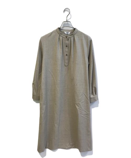 J.PRESS（ジェイプレス）J.PRESS (ジェイプレス) ANASTASIA milled ワンピース ベージュ サイズ:11 未使用品の古着・服飾アイテム