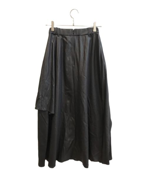 UNITED TOKYO（ユナイテッドトーキョー）UNITED TOKYO (ユナイテッドトーキョー) レザーライクイレギュラースカート ブラック サイズ:1 未使用品の古着・服飾アイテム