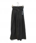 UNITED TOKYOユナイテッドトーキョー）の古着「リングベルトタックワイドパンツ」｜ブラック