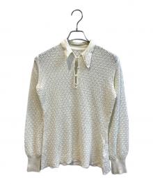 Mame Kurogouchi（マメクロゴウチ）の古着「Multi-Pattern Longsleeve Knitted Shirt  MM22PF-KN732」｜ホワイト