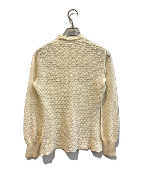 Mame Kurogouchi（マメクロゴウチ）mame kurogouchi (マメクロゴウチ) Multi-Pattern Longsleeve Knitted Shirt  MM22PF-KN732 ホワイト サイズ:SIZE Mの古着・服飾アイテム