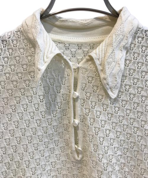 Mame Kurogouchi（マメクロゴウチ）mame kurogouchi (マメクロゴウチ) Multi-Pattern Longsleeve Knitted Shirt  MM22PF-KN732 ホワイト サイズ:SIZE Mの古着・服飾アイテム
