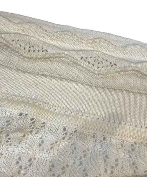 Mame Kurogouchi（マメクロゴウチ）mame kurogouchi (マメクロゴウチ) Multi-Pattern Longsleeve Knitted Shirt  MM22PF-KN732 ホワイト サイズ:SIZE Mの古着・服飾アイテム