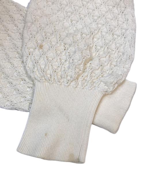 Mame Kurogouchi（マメクロゴウチ）mame kurogouchi (マメクロゴウチ) Multi-Pattern Longsleeve Knitted Shirt  MM22PF-KN732 ホワイト サイズ:SIZE Mの古着・服飾アイテム