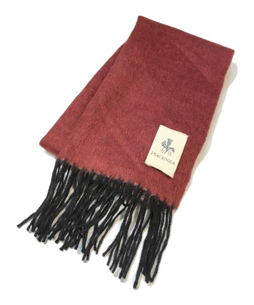 PIACENZA（ピアチェンツァ）PIACENZA (ピアチェンツァ) シルクカシミヤ2トーンマフラー　2158654 レッドの古着・服飾アイテム