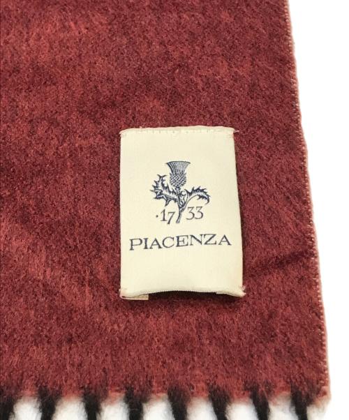 PIACENZA（ピアチェンツァ）PIACENZA (ピアチェンツァ) シルクカシミヤ2トーンマフラー　2158654 レッドの古着・服飾アイテム