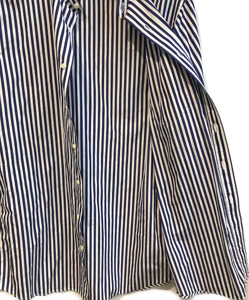 Epaulet Individualized Shirts（エポールインディビジュアライズド シャツ）Epaulet Individualized Shirts (エポールインディビジュアライズド シャツ) バンドカラーストライプシャツ ブルー サイズ:Freeの古着・服飾アイテム