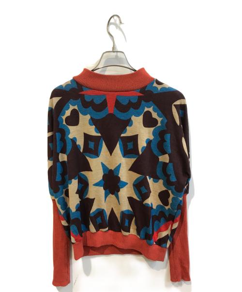 TRUNK HIROKO KOSHINO（トランク ヒロコ コシノ）TRUNK HIROKO KOSHINO (トランク ヒロコ コシノ) ジオメトリックプリントプルオーバー RSKAB-11390 ベージュ サイズ:Mの古着・服飾アイテム