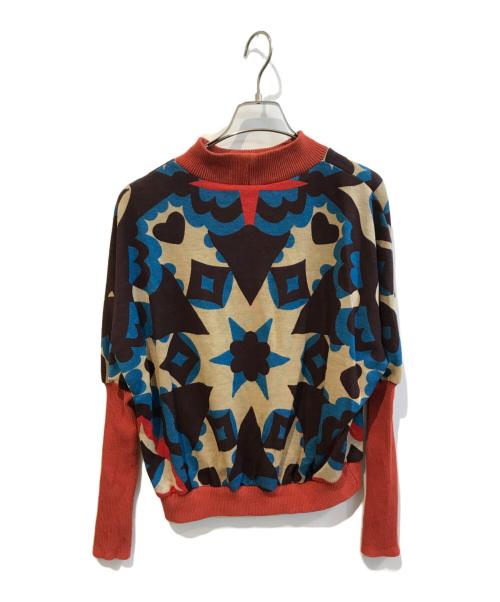 TRUNK HIROKO KOSHINO（トランク ヒロコ コシノ）TRUNK HIROKO KOSHINO (トランク ヒロコ コシノ) ジオメトリックプリントプルオーバー RSKAB-11390 ベージュ サイズ:Mの古着・服飾アイテム