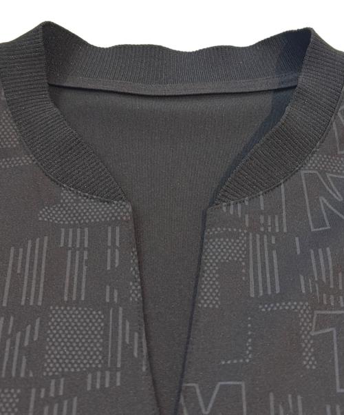 TRUNK HIROKO KOSHINO（トランク ヒロコ コシノ）TRUNK HIROKO KOSHINO (トランク ヒロコ コシノ) トランクロゴプリントワンピース　RSPGV-04390 ブラック サイズ:Ｍの古着・服飾アイテム