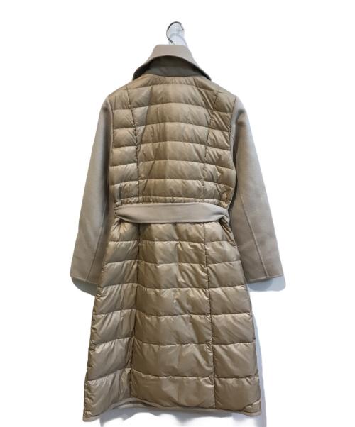hiroko koshino premier（ヒロココシノ プレミア）HIROKO KOSHINO PREMIER (ヒロココシノ プレミア) ダウン切替コート ベージュ サイズ:Sの古着・服飾アイテム