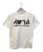 PLAY COMME des GARCONSプレイコムデギャルソン）の古着「ロゴTシャツ　AZ-T068」｜ホワイト
