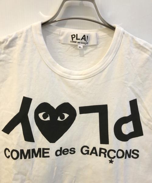 PLAY COMME des GARCONS（プレイコムデギャルソン）PLAY COMME des GARCONS (プレイコムデギャルソン) ロゴTシャツ　AZ-T068 ホワイト サイズ:ＸＬの古着・服飾アイテム