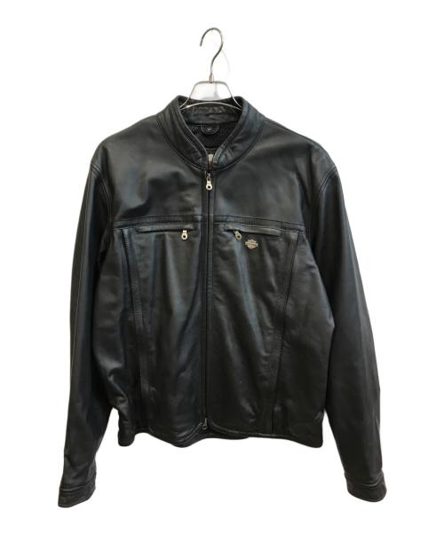 HARLEY-DAVIDSON（ハーレーダビッドソン）HARLEY-DAVIDSON (ハーレーダビッドソン) レザージャケット ブラック サイズ:Lの古着・服飾アイテム