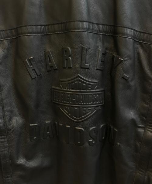 HARLEY-DAVIDSON（ハーレーダビッドソン）HARLEY-DAVIDSON (ハーレーダビッドソン) レザージャケット ブラック サイズ:Lの古着・服飾アイテム