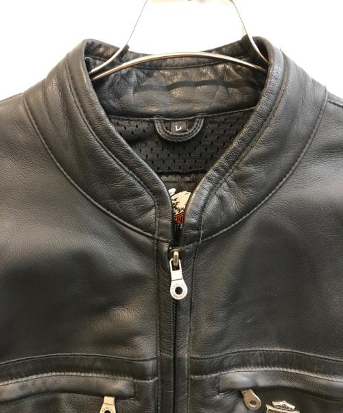 HARLEY-DAVIDSON（ハーレーダビッドソン）HARLEY-DAVIDSON (ハーレーダビッドソン) レザージャケット ブラック サイズ:Lの古着・服飾アイテム