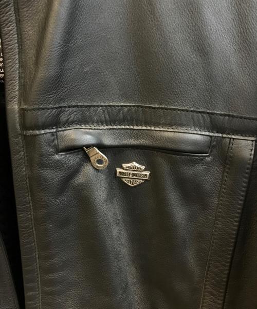 HARLEY-DAVIDSON（ハーレーダビッドソン）HARLEY-DAVIDSON (ハーレーダビッドソン) レザージャケット ブラック サイズ:Lの古着・服飾アイテム