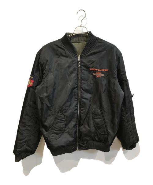 HARLEY-DAVIDSON（ハーレーダビッドソン）HARLEY-DAVIDSON (ハーレーダビッドソン) リバーシブルMA1ジャケット オリーブ サイズ:Lの古着・服飾アイテム