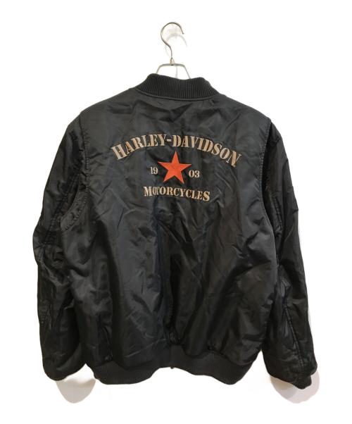 HARLEY-DAVIDSON（ハーレーダビッドソン）HARLEY-DAVIDSON (ハーレーダビッドソン) リバーシブルMA1ジャケット オリーブ サイズ:Lの古着・服飾アイテム