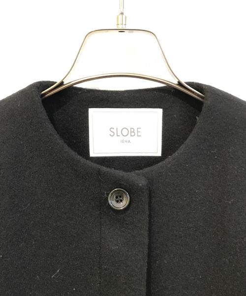 SLOBE IENA（スローブ イエナ）SLOBE IENA (スローブ イエナ) Super100シャギーノーカラーコート　23020912406040 ブラック サイズ:38の古着・服飾アイテム