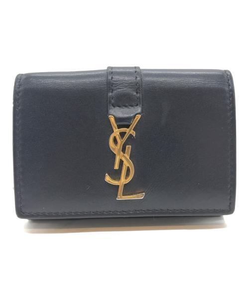Saint Laurent Paris（サンローランパリ）Saint Laurent Paris (サンローランパリ) 3つ折り財布 ブラックの古着・服飾アイテム