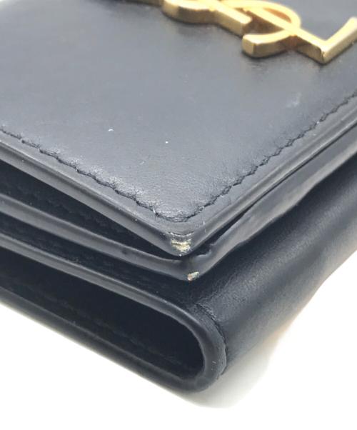 Saint Laurent Paris（サンローランパリ）Saint Laurent Paris (サンローランパリ) 3つ折り財布 ブラックの古着・服飾アイテム