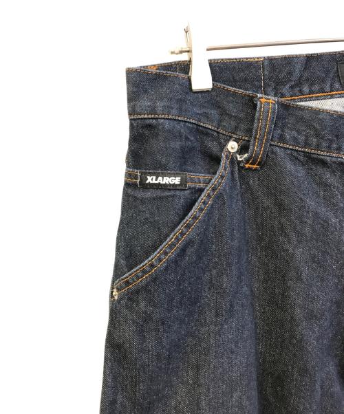 X-LARGE（エクストララージ）X-LARGE (エクストララージ) EMBROIDERED DENIM CARGO PANTS 101224031013 インディゴ サイズ:W34の古着・服飾アイテム