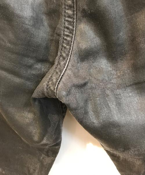 DIESEL（ディーゼル）DIESEL (ディーゼル) コーティングパンツ ブラック サイズ:71cm(W28)の古着・服飾アイテム