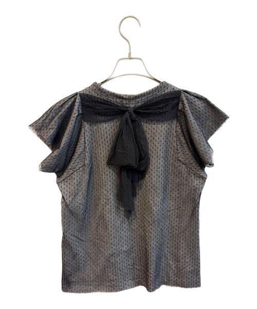 RED VALENTINO（レッドヴァレンティノ）RED VALENTINO (レッドヴァレンティノ) シアーレイヤードTシャツ　HRCN0104-VN0268R グレー サイズ:Ｓの古着・服飾アイテム