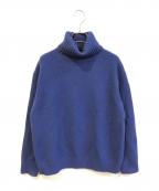 DRAWERドゥロワー）の古着「7Gカシミヤ タートルニット」｜ブルー