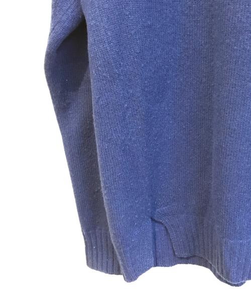 DRAWER（ドゥロワー）Drawer (ドゥロワー) 7Gカシミヤ タートルニット ブルー サイズ:2の古着・服飾アイテム